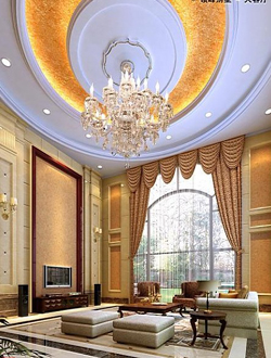 Villa 3D model of a large living room