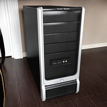 The computer host 3D model
